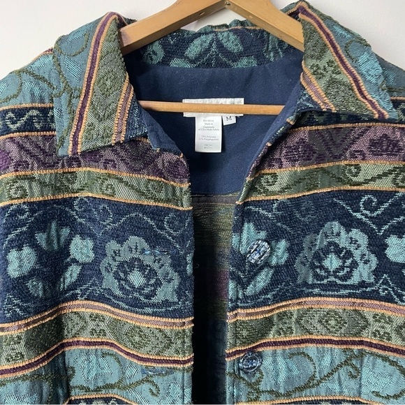 [Coldwater Creek] Women's Southwestern Vintage Button Down Tapestry Jacket - Picture 2 of 5